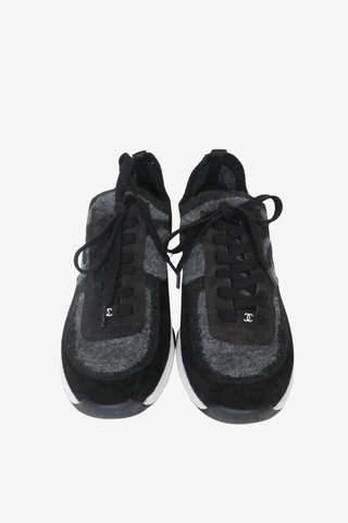 Chanel Interlocking CC Logo Wool Sneakers sz 40 - Designer Sneakers at The Find Luxury Resale - Vancouver, Canada