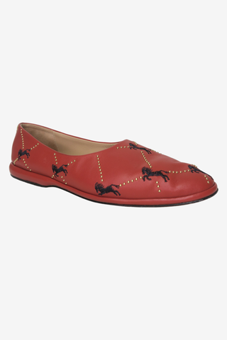 Chloe Horse Embroidery Ballet Flats sz 37.5 - Designer Flats at The Find Luxury Resale - Vancouver, Canada