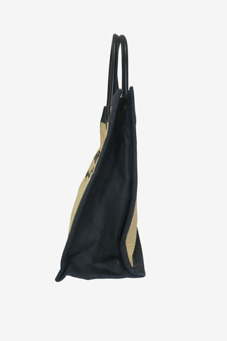 Saint Laurent Raffia Rive Gauche Tote - Designer Handbags at The Find Luxury Resale - Vancouver, Canada