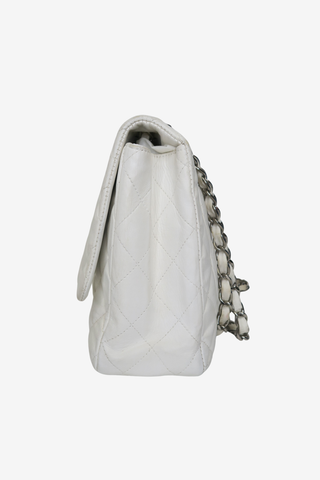 Chanel White Classic Flap Bag - Designer handbag at The Find Luxury Resale - Vancouver, Canada
