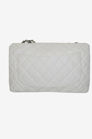 Chanel White Classic Flap Bag - Designer handbag at The Find Luxury Resale - Vancouver, Canada