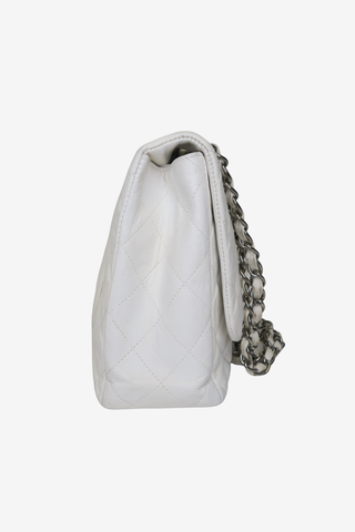 Chanel White Classic Flap Bag - Designer handbag at The Find Luxury Resale - Vancouver, Canada