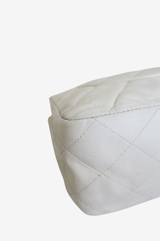 Chanel White Classic Flap Bag - Designer handbag at The Find Luxury Resale - Vancouver, Canada