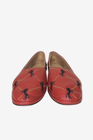 Chloe Horse Embroidery Ballet Flats sz 37.5 - Designer Flats at The Find Luxury Resale - Vancouver, Canada