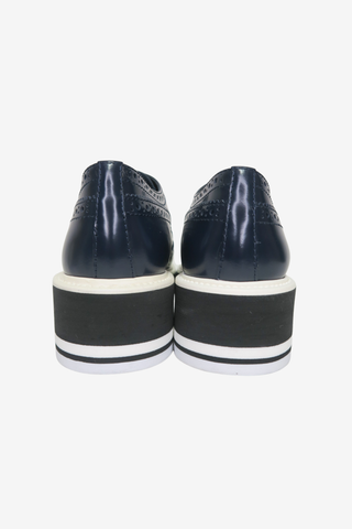 Prada Blue Platform Oxfords sz 37.5 - Designer Loafers at The Find Luxury Resale - Vancouver, Canada
