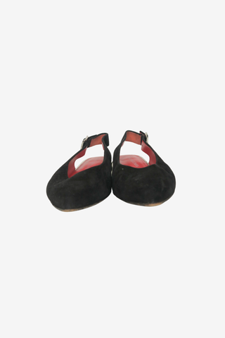 Stuart Weitzman Suede Sling Back Flats sz 7.5 - Designer shoes at The Find Luxury Resale - Vancouver, Canada