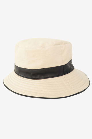 Hermès Leather-Trimmed Bucket Hat - Designer Hats at The Find Luxury Resale - Vancouver, Canada