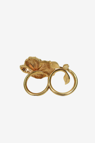 Versace Vintage Floral Ring - Designer Accessories at The Find Luxury Resale - Vancouver, Canada