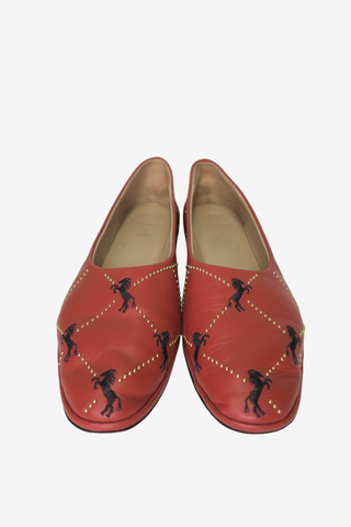 Chloe Horse Embroidery Ballet Flats sz 37.5 - Designer Flats at The Find Luxury Resale - Vancouver, Canada