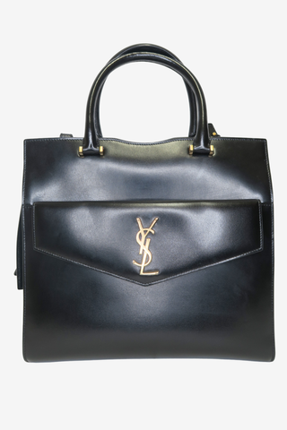 Saint Laurent Leather Uptown Bag - Designer handbag at The Find Luxury Resale - Vancouver, Canada
