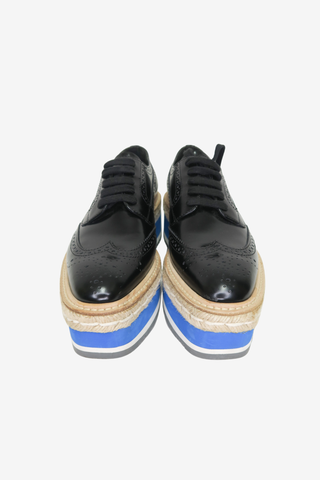 Prada Black Platform Oxfords sz 37.5 - Designer Loafers at The Find Luxury Resale - Vancouver, Canada