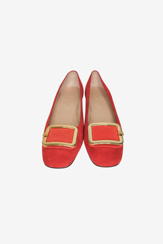 Stuart Weitzman Red Flats Sz 7.5 - Designer shoes at The Find Luxury Resale - Vancouver, Canada