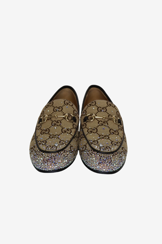 Gucci Canvas Embelisshed Loafers sz 39