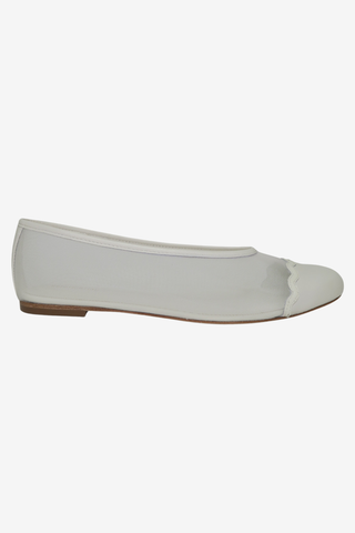 Reformation White Flat sz 8 - Designer Flats at The Find Luxury Resale - Vancouver, Canada