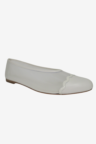 Reformation White Flat sz 8 - Designer Flats at The Find Luxury Resale - Vancouver, Canada