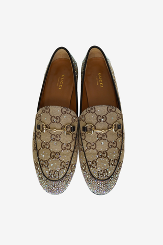 Gucci Canvas Embelisshed Loafers sz 39