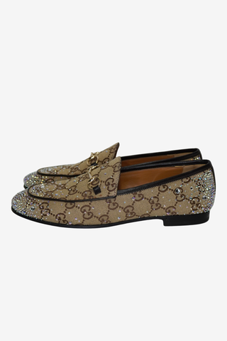 Gucci Canvas Embelisshed Loafers sz 39