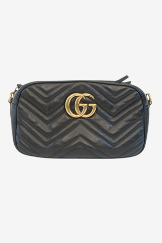 Gucci Small GG Marmont Matelassé Camera Bag - Designer handbag at The Find Luxury Resale - Vancouver, Canada