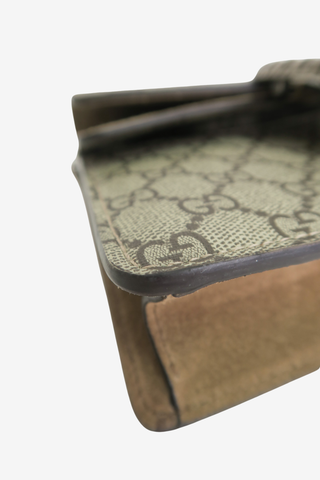 Gucci Beige Suede/Leather Mini Dionysus Chain Shoulder Bag - Designer Handbags at The Find Luxury Resale - Vancouver, Canada
