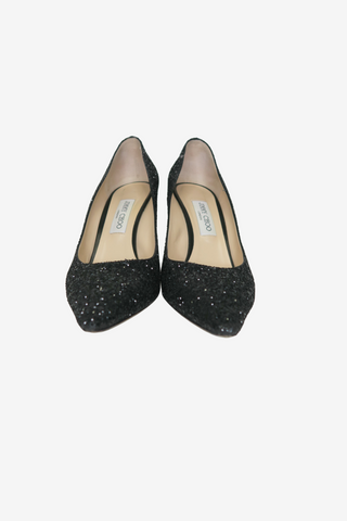 Jimmy Choo Glitter Glitter Accents Pumps sz 41 - Designer shoes at The Find Luxury Resale - Vancouver, Canada