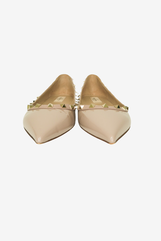 Valentino Rockstud Accents Leather Ballet Flats sz 40 - Designer Flats at The Find Luxury Resale - Vancouver, Canada