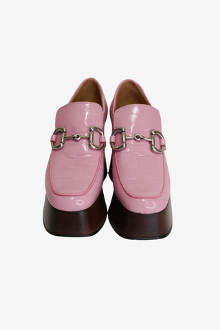Gucci Horsebit Accent Embossed Pumps sz 37.5 - Designer pumps at The Find Luxury Resale - Vancouver, Canada