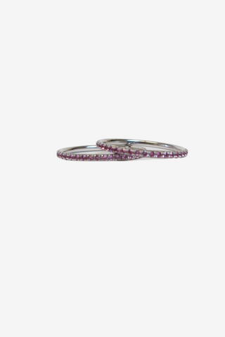 Tiffany & Co. 18K Pink Sapphire Metro Band - Designer Rings at The Find Luxury Resale - Vancouver, Canada