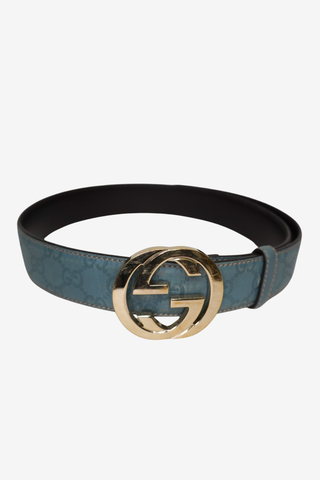 Gucci Blue Belt sz 90 - Designer belt at The Find Luxury Resale - Vancouver, Canada