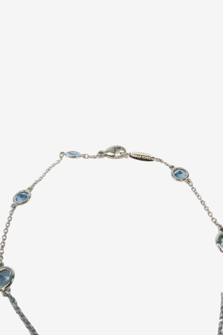 Tiffany & Co. Platinum Elsa Peretti Aquamarine Colour by the Yard Bracelet - Designer Bracelet at The Find Luxury Resale - Vancouver, Canada