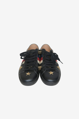 Gucci Leather Sneakers Sz 35.5 - Designer shoes at The Find Luxury Resale - Vancouver, Canada