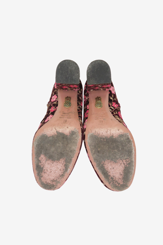 Aquazzura Velvet Floral Ankle Boots sz 38 - Designer boots at The Find Luxury Resale - Vancouver, Canada