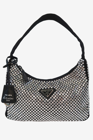 Prada Strass-Embellished Re-Edition 2000 Mini Bag - Designer Handbag at The Find Luxury Resale - Vancouver, Canada