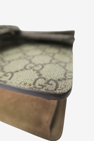 Gucci Beige Suede/Leather Mini Dionysus Chain Shoulder Bag - Designer Handbags at The Find Luxury Resale - Vancouver, Canada
