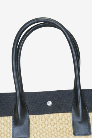 Saint Laurent Raffia Rive Gauche Tote - Designer Handbags at The Find Luxury Resale - Vancouver, Canada