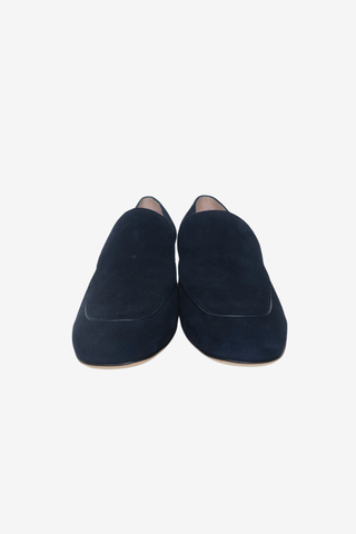 Stuart Weitzman Blue Suede Loafers sz 7.5 - Designer Flats at The Find Luxury Resale - Vancouver, Canada