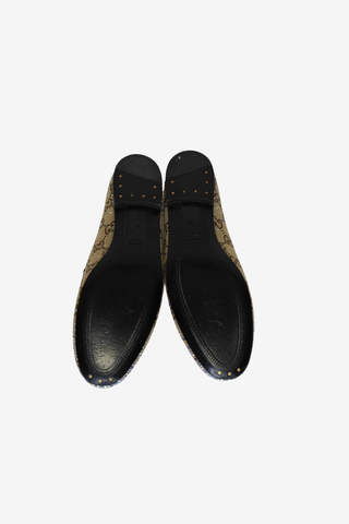 Gucci Canvas Embelisshed Loafers sz 39