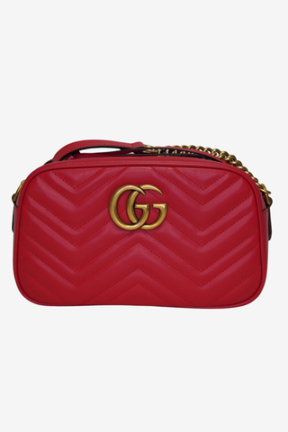 Gucci Marmont Camera Bag Red - Designer Handbags at The Find Luxury Resale - Vancouver, Canada