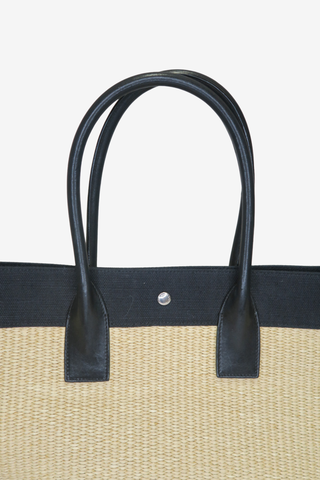 Saint Laurent Raffia Rive Gauche Tote - Designer Handbags at The Find Luxury Resale - Vancouver, Canada