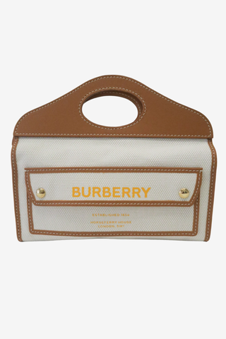 Burberry Canvas Mini Tote - Designer shoulder bag at The Find Luxury Resale - Vancouver, Canada