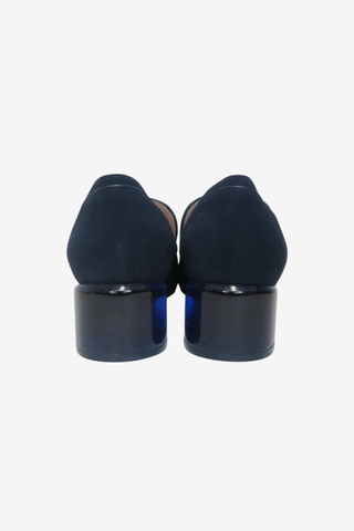 Stuart Weitzman Blue Suede Loafers sz 7.5 - Designer Flats at The Find Luxury Resale - Vancouver, Canada