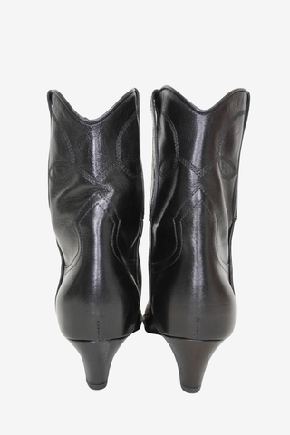 Khaite Leather Crystal Embellished Western Boots sz 38 - Designer boots at The Find Luxury Resale - Vancouver, Canada