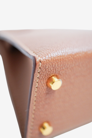 Hermès Quebracho Chèvre Mini Kelly 20 II Gold Hardware - Designer Handbags at The Find Luxury Resale - Vancouver, Canada