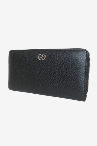 Gucci Leather Logo Zip Wallet - Designer Wallets at The Find Luxury Resale - Vancouver, Canada