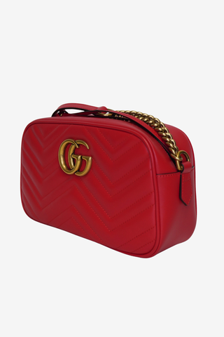 Gucci Marmont Camera Bag Red - Designer Handbags at The Find Luxury Resale - Vancouver, Canada