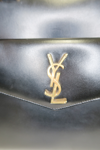 Saint Laurent Leather Uptown Bag - Designer handbag at The Find Luxury Resale - Vancouver, Canada