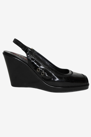 Prada Black Wedges sz 35.5 - Designer shoes at The Find Luxury Resale - Vancouver, Canada