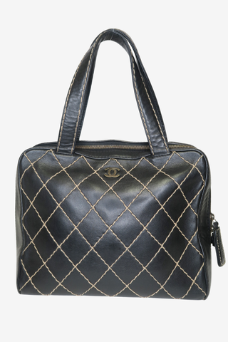 Chanel Black WIld Stitch Boston Bag - Designer Handbags at The Find Luxury Resale - Vancouver, Canada