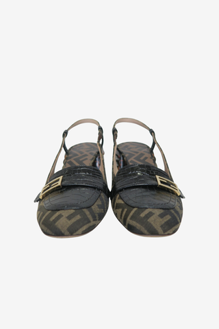 Fendi Promenade FF Slingback Pumps sz 38 - Designer pumps at The Find Luxury Resale - Vancouver, Canada