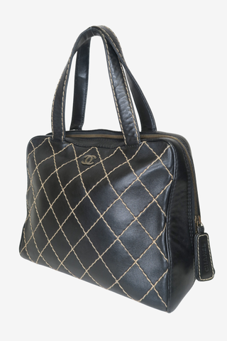 Chanel Black WIld Stitch Boston Bag - Designer Handbags at The Find Luxury Resale - Vancouver, Canada