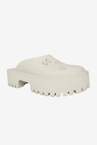 Gucci GG Logo Rubber Mules sz 39 - Designer boots at The Find Luxury Resale - Vancouver, Canada
